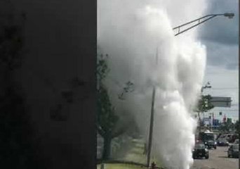 High-Pressure Water Spews Out of Main After Break at Cincinnati’s Tri-County Mall