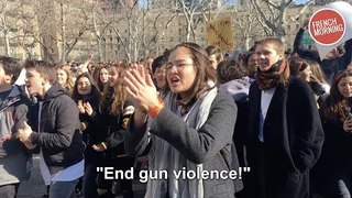 Les élèves du Lycée Français manifestent pour le contrôle des armes à feu à New York