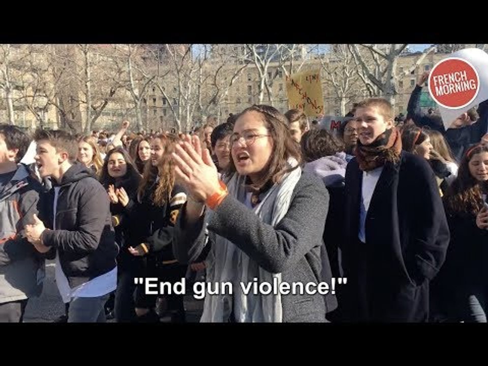 Les élèves du Lycée Français manifestent pour le contrôle des armes à feu à New York