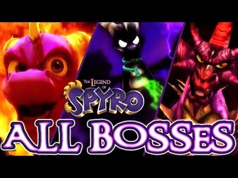 The Legend of Spyro Trilogy All Bosses | Boss Fights Rush (X360, PS3, Gamecube, Wii, PS2)