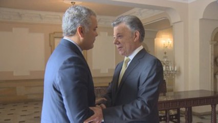 Primer cara a cara de Santos y Duque para iniciar la transición presidencial _