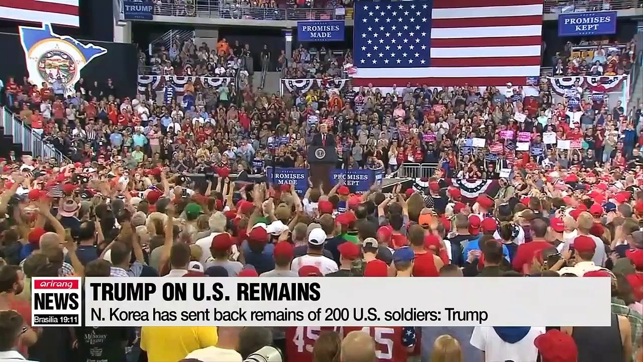 Trump says N. Korea has returned remains of 200 U.S. soldiers
