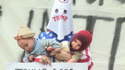 Mexicanos claman ante embajada de EEUU: "Trump a la jaula, niños a la escuela"