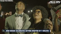 Georgia Tech's Josh Okogie Celebrates Getting Drafted No. 20 Overall