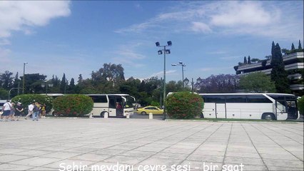 Şehir meydanı çevre sesi - bir saat