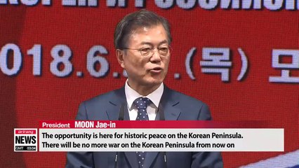 President Moon assures "no more war" on the Korean Peninsula