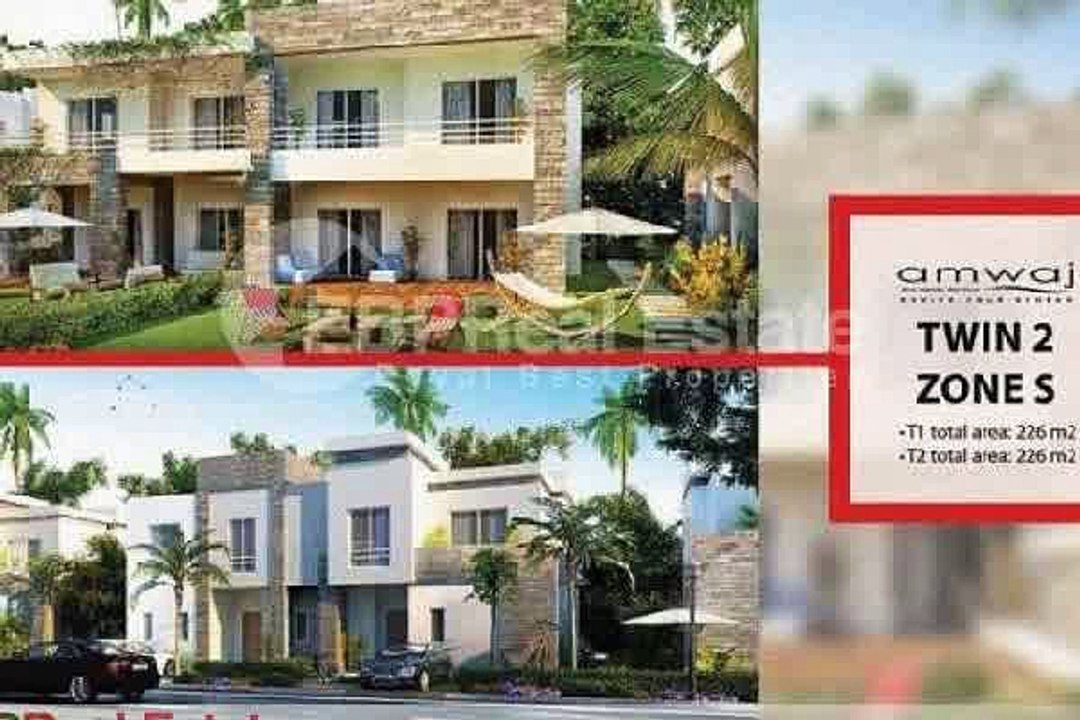 بفيو البحر الفريد من نوعه أمتلك فيلا توين هاوس في أمواج الساحل الشمالي