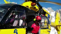 Rescate en helicóptero de senderistas en los Picos de Europa, Asturias