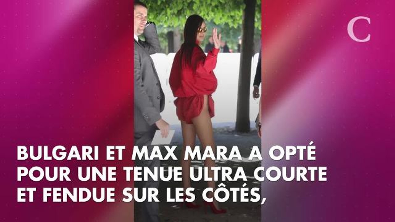 PHOTOS. Bella Hadid ultra sexy en combinaison rouge dans les rues de Paris