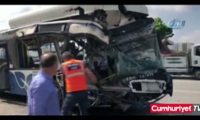 Ankara’da iki ego otobüsü çarpıştı