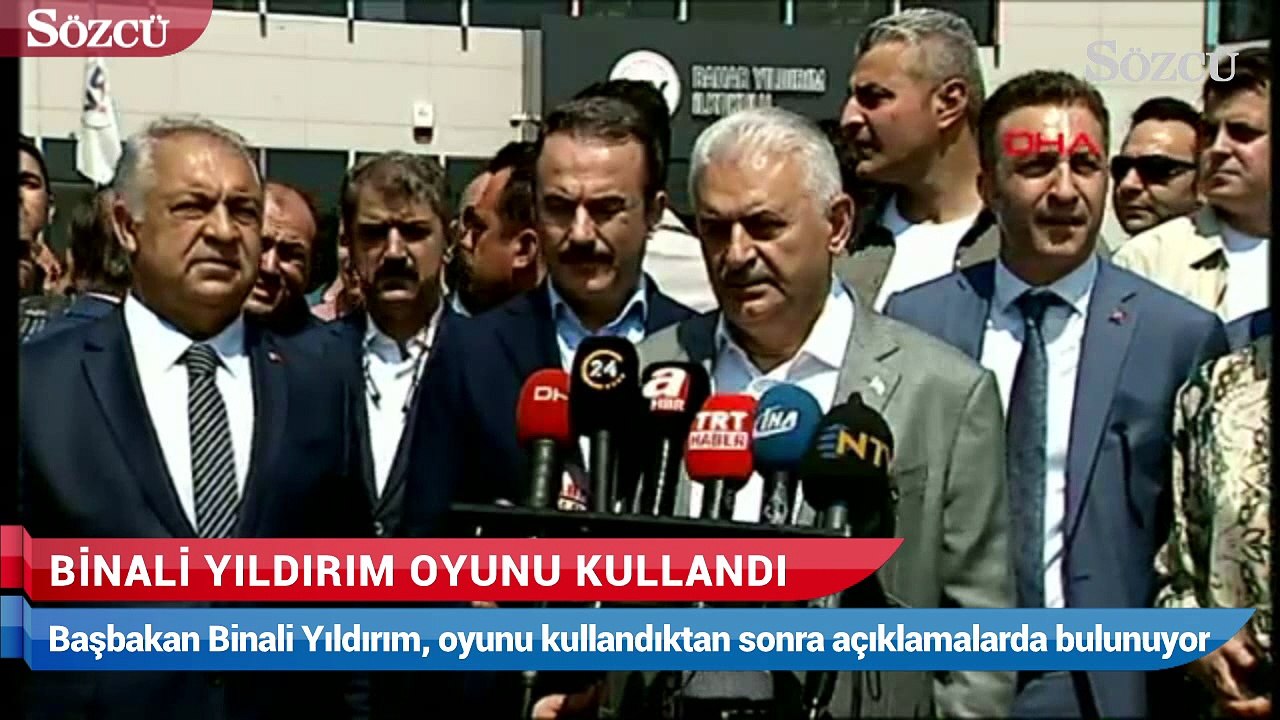 Binali Yıldırım oyunu kullandı