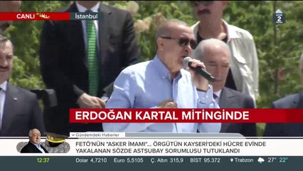 Cumhurbaşkanı Erdoğan Kartal mitinginde