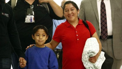 Mother and son reunited after separation at US border