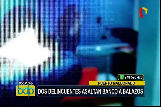 Puerto Maldonado: asalto a entidad financiera deja un herido