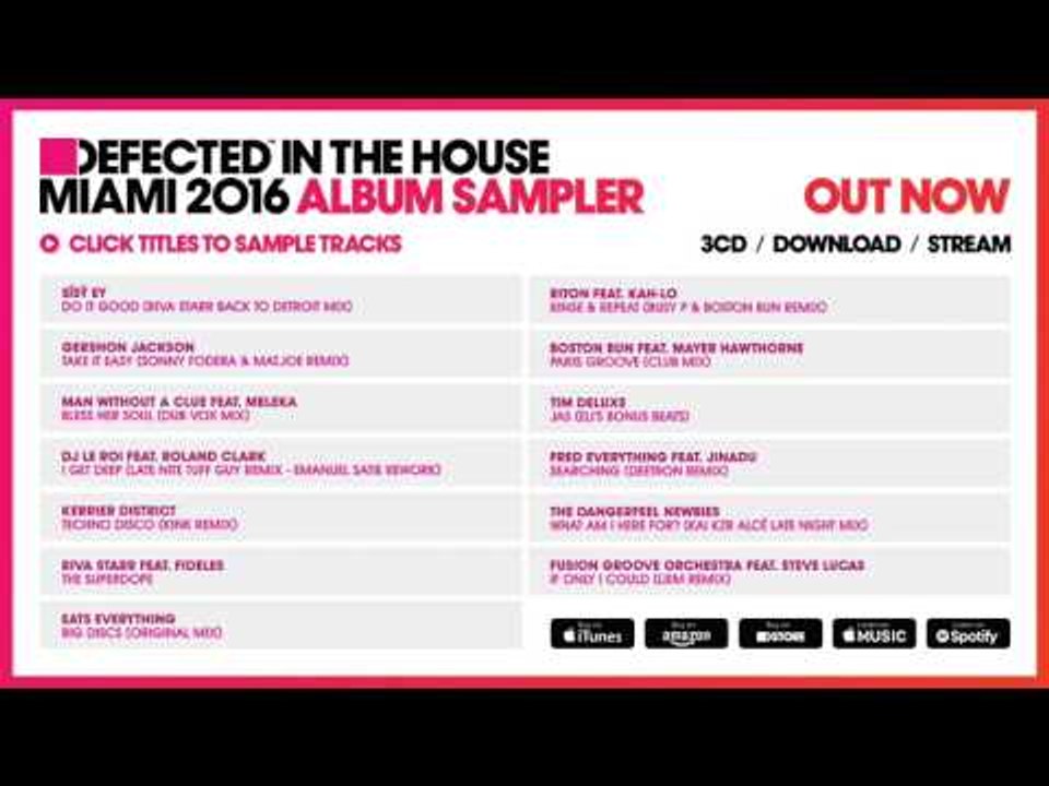 Defected In The House Miami 2016 Album Sampler