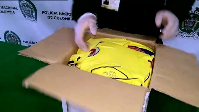 Camisetas colombianas impregnadas con cocaína, decomisadas