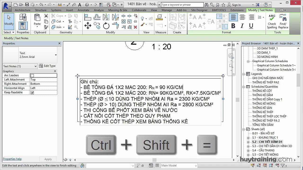 1403. _Ghi chú trong bản vẽ trong Revit  _mp4