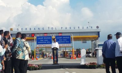 Presiden Jokowi Resmikan Tol Rembang- Pasuruan