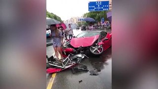Woman destroys Ferrari in seconds as she crashes just moments after declaring supercar -amazing-