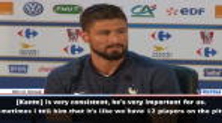 Kante work rate is like having an extra player - Giroud