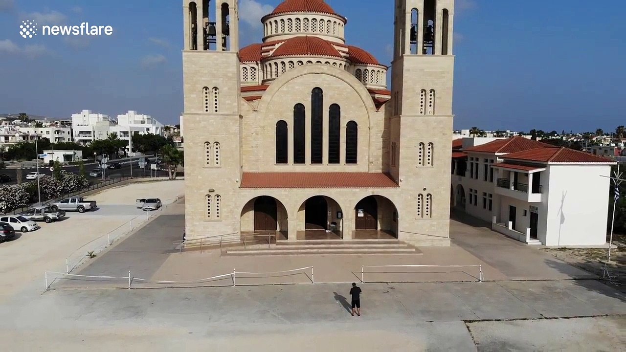Picturesque drone shot gets ruined by blackbird