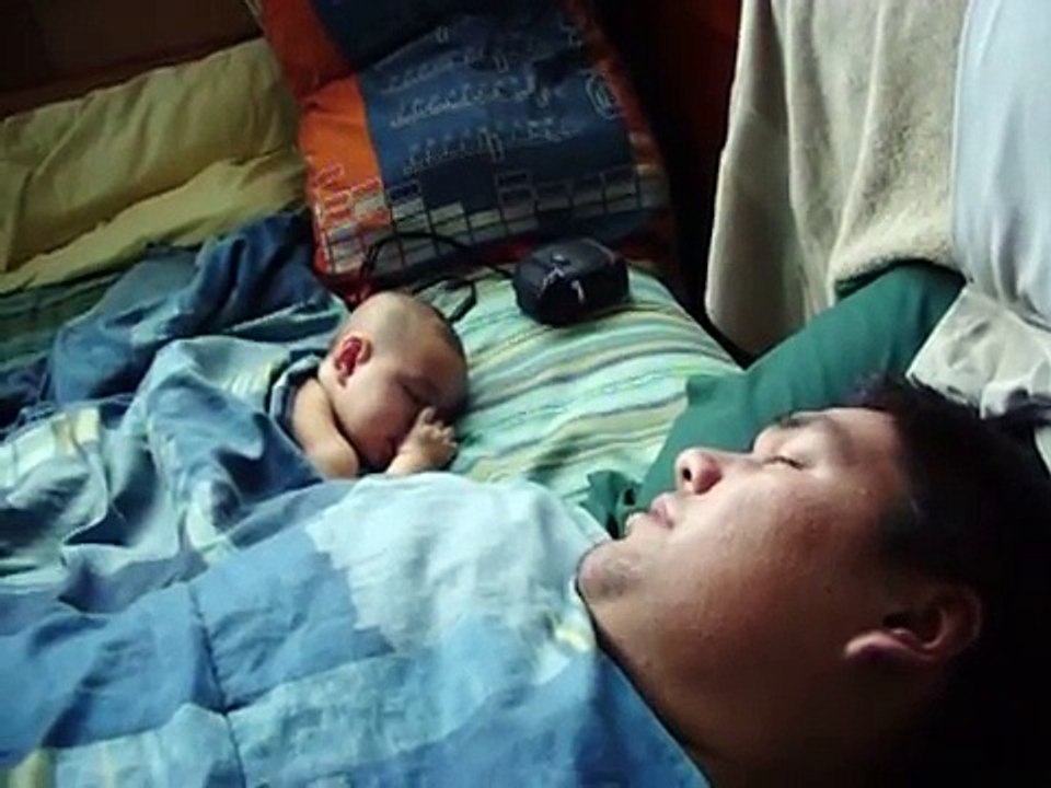 funny - Father and son sleeping