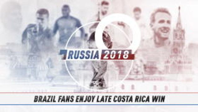 Fan Colour - Brazil fans enjoy late Costa Rica win