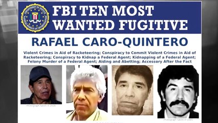 FBI – Federal Bureau of Investigation. Rafael Caro-Quintero, wanted for kidnapping and murdering a DEA agent in 1985, has been named to the FBI’s Ten Most Wanted Fugitives list, with a $20 million being offered for information leading to his capture.