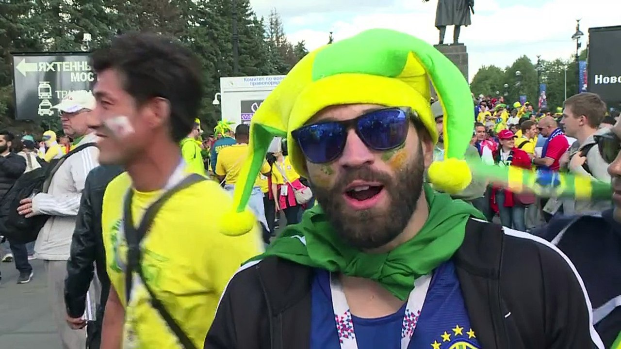 Brasileños celebran triunfo agónico ante Costa Rica