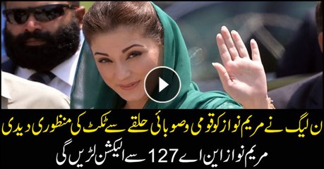 Maryam Nawaz to contest from NA 127, finally issued party ticket