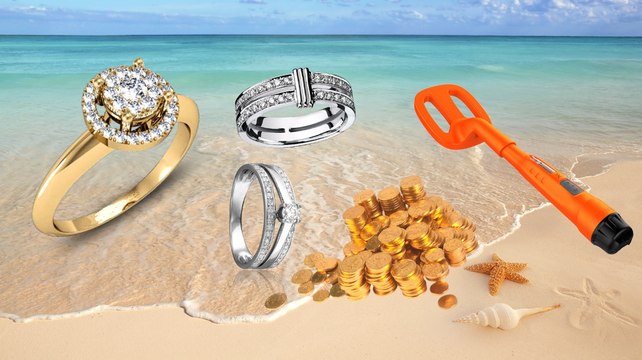 BAGUE EN OR / ARGENT / BIJOUX : CARNAGE SUR LA PLAGE