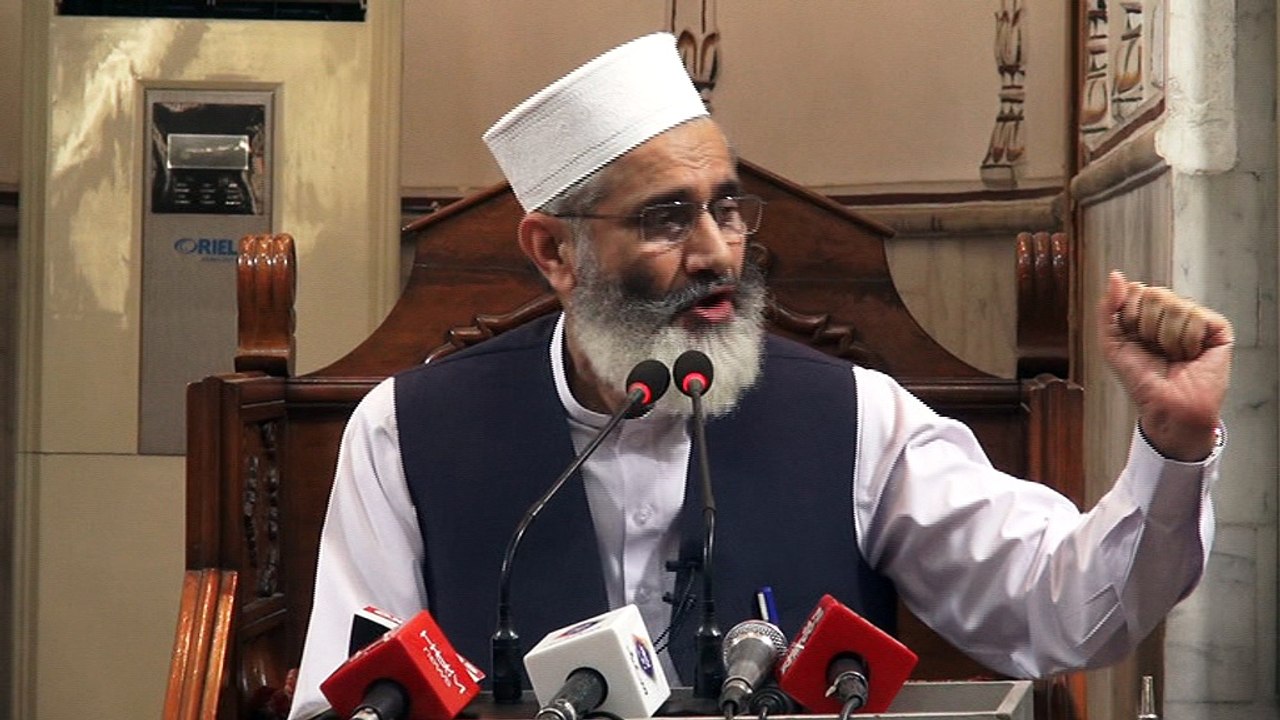 M2U04405Ameer Jamaat e Islami Pakistan Siraj ul Haq Khutba e Jummah In Jaam e Masjid Mansoora Lahore