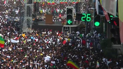 Etiyopya Başbakanı Abiy Ahmed'e Destek Gösterisi - Addis