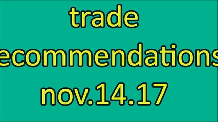 trade  recommendations  nov.14.17