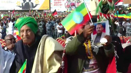 Etiyopya Başbakanı Abiy Ahmed'e destek gösterisi - ADDİS ABABA