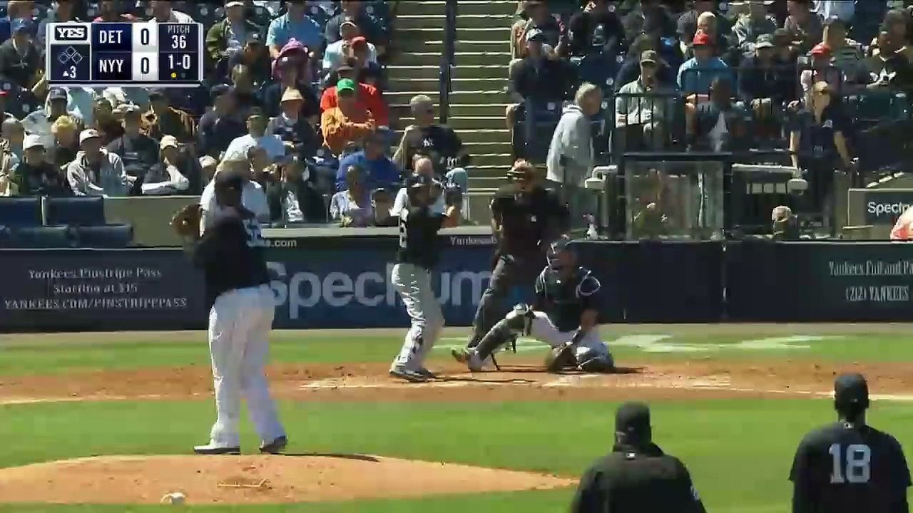 Detroit Tigers vs New York Yankees - Leonys Martin Home Run