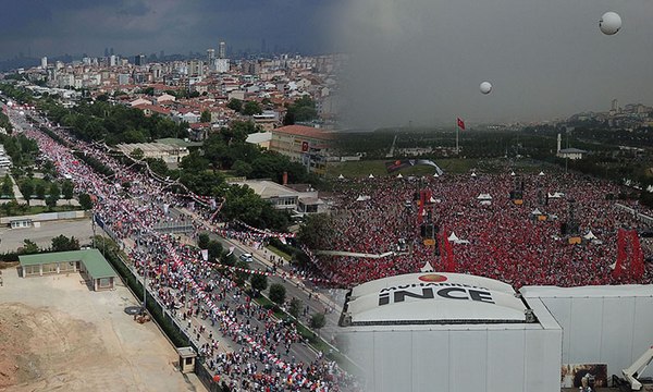 Maltepe miting alanı havadan böyle görüntülendi