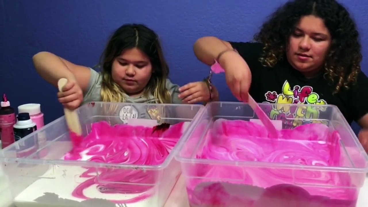 MAKING SLIME HANDCUFFED CHALLENGE! MAKING 2 GALLONS OF FLUFFY SLIME HANDCUFFED TOGETHER!