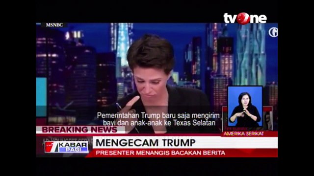 Presenter Menangis Saat Baca Berita Tentang Anak Imigran
