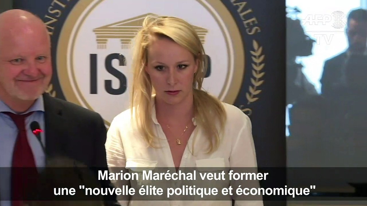 A Lyon, Marion Maréchal présente son école, l'Issep