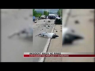 Aksident masiv në Rinas, 6 të plagosur - News, Lajme - Vizion Plus