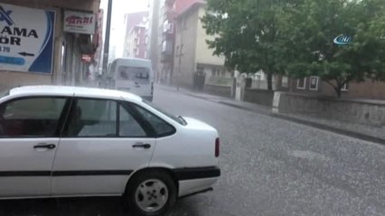 Dolu Yağışı Ağrı'yı Beyaza Bürüdü