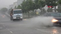 Tekirdağ Çorlu'da Yağmur Caddeleri Göle Çevirdi