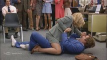 Funny Physical Fight Scene Between Will Ferrell and Christina Applegate | Anchorman (2004)