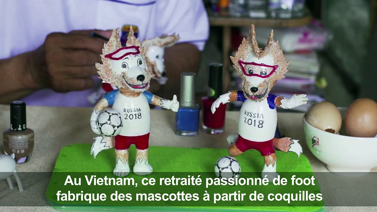 Mondial-2018: au Vietnam, des mascottes... en coquilles d'œufs !