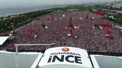 İstanbul Muharrem İnce'nin Maltepe Mitinginin Havadan Görüntüleri