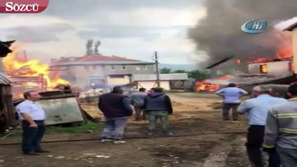 Gözleri önünde böyle yandı!