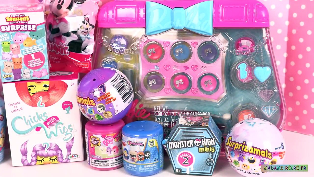 Ouverture de Surprises et Sachets Jouets Barbie, Mushy, Chicks with Wigs