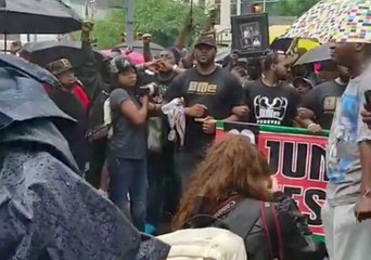 Protesters for Antwon Rose March Through Rain in Pittsburgh's Juneteenth Parade