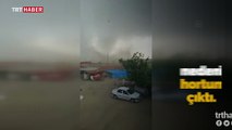 Edirne'de şiddetli fırtına ve hortum çatıları uçurdu